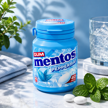 Mentos White Peppermint Chewing Gum Imported From USA/UK - Nosh Products
