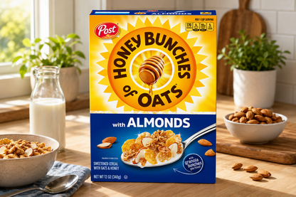 Post Honey Bunch Of Oats With Real Almonds Cereal 340gm Imported From USA - Nosh Products