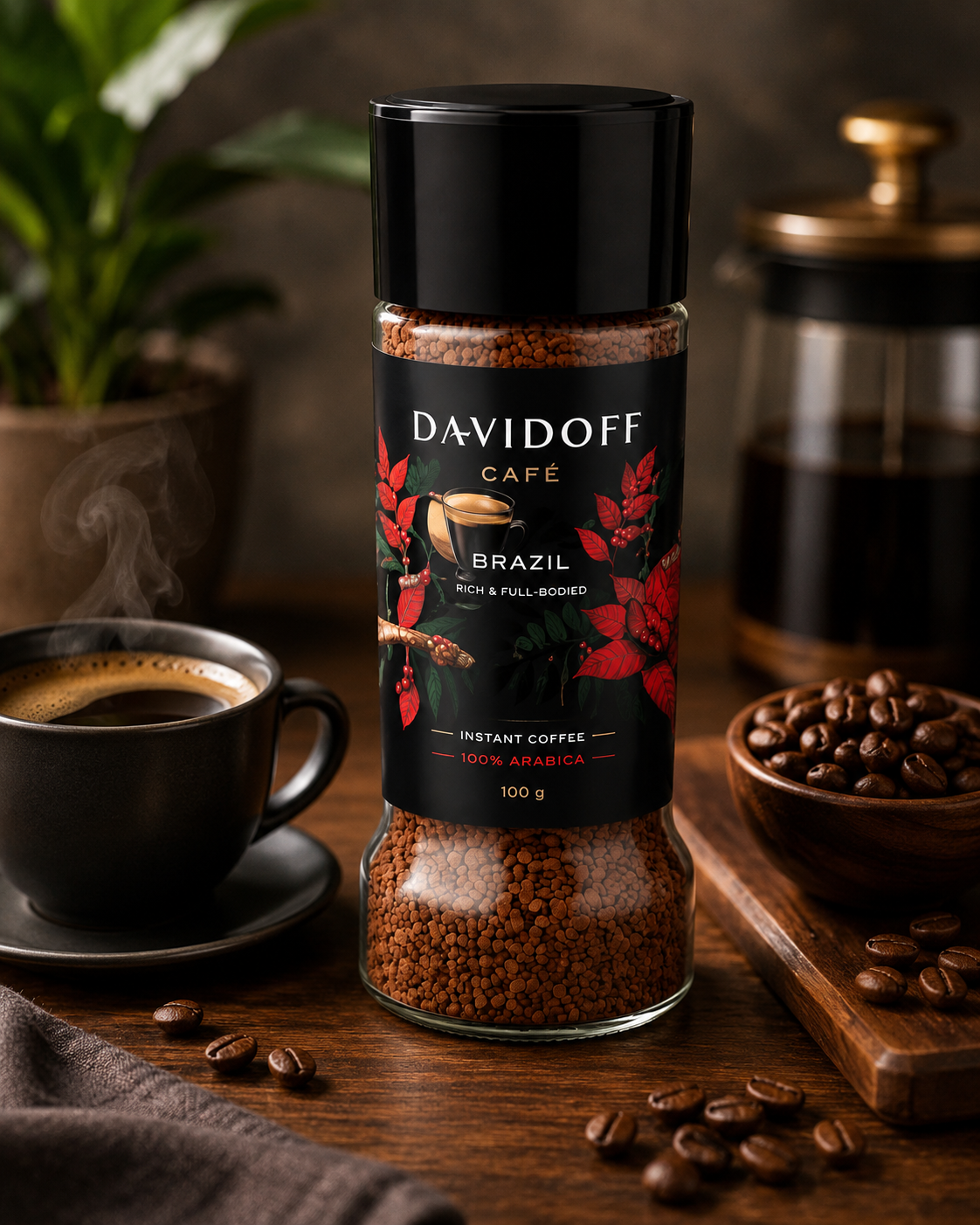 Davidoff Brazil Instant Coffee 100gm Imported From USA - Nosh Products