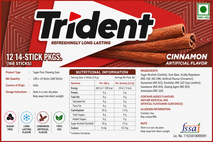 Trident Cinnamon Chewing Gum