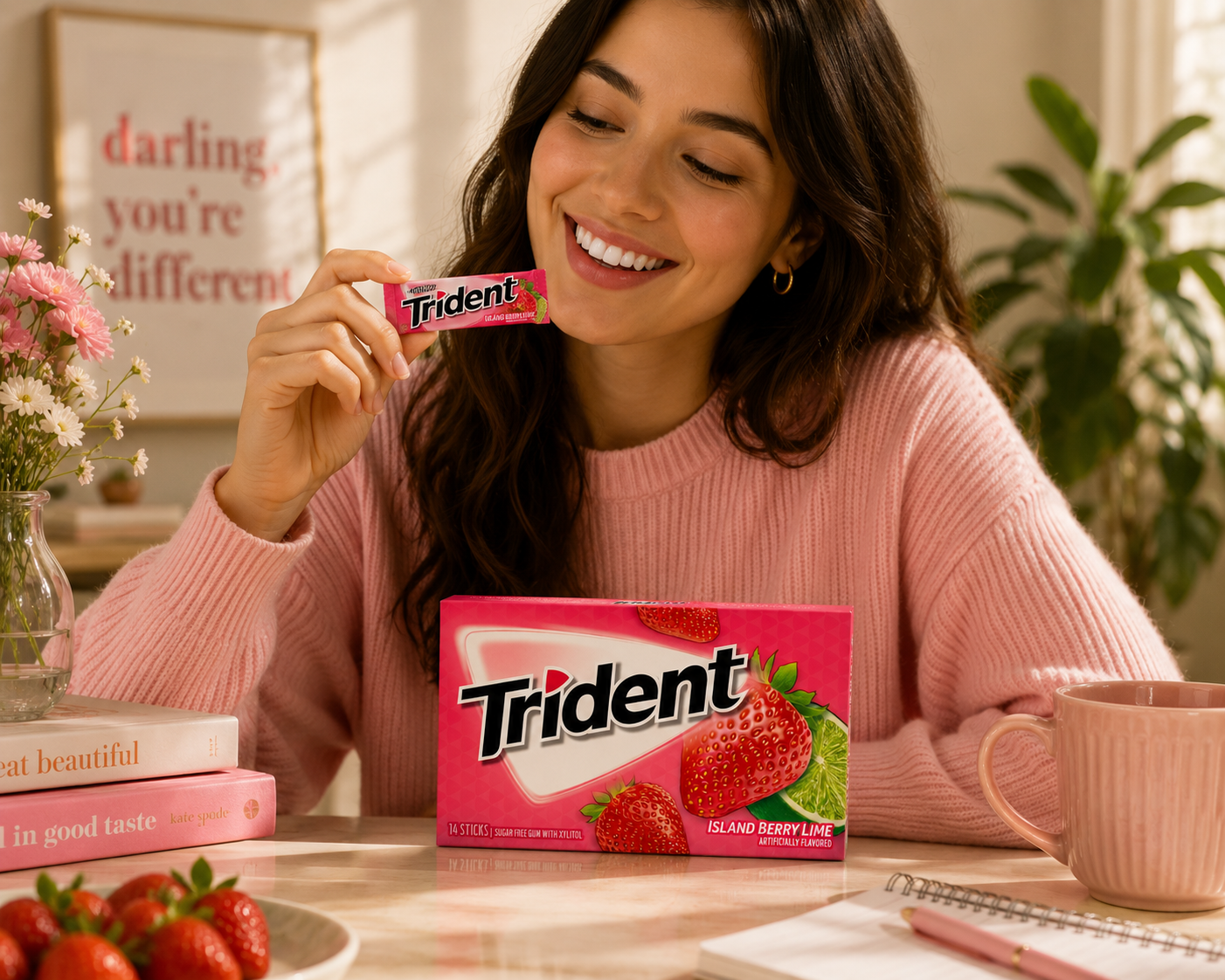 Trident Strawberry Twist Chewing Gum