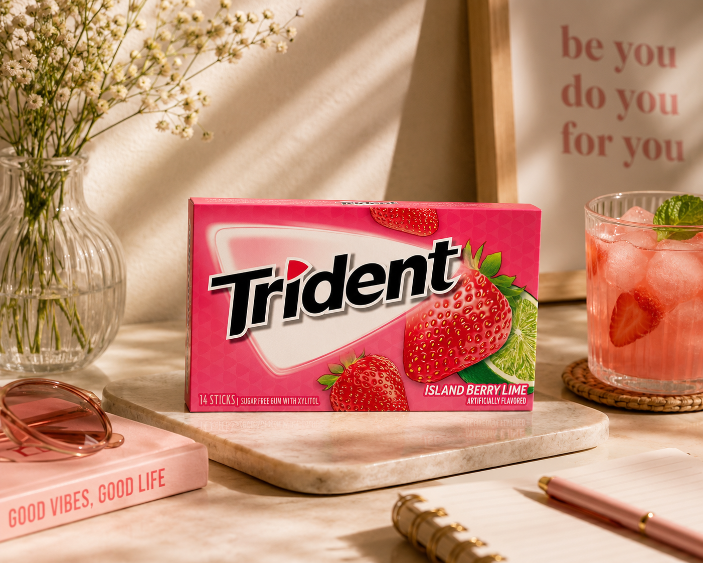 Trident Strawberry Twist Chewing Gum