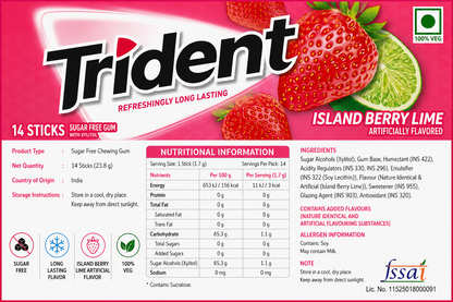 Trident Strawberry Twist Chewing Gum