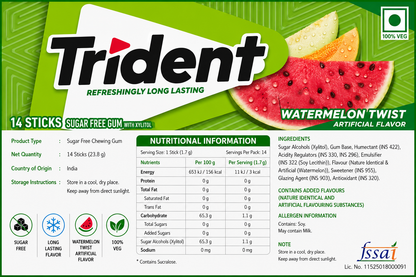 Trident Watermelon Chewing Gum