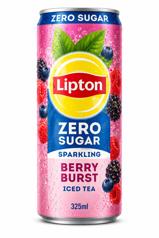 Lipton Zero Sugar Sparkling Berry Burst Iced Tea 325ml - Nosh Products