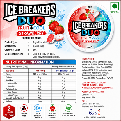 Icebreakers Mints Strawberry Mint 42gm