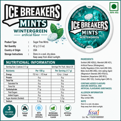 Icebreakers Mints Wintergreen 42gm