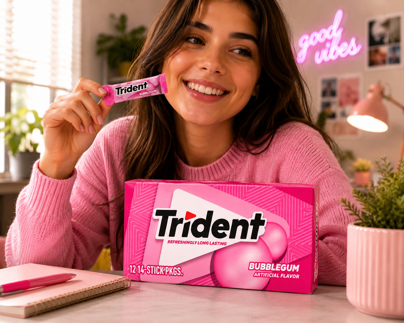 Trident Bubblegum Chewing Gum