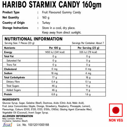 Haribo Starmix Candy 160gm - Nosh Products