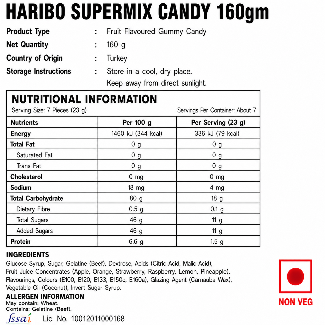 Haribo Supermix Candy 160gm - Nosh Products