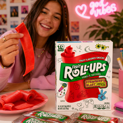 Fruit Roll Ups Strawberry Sensation Candy 141gm - Nosh Products