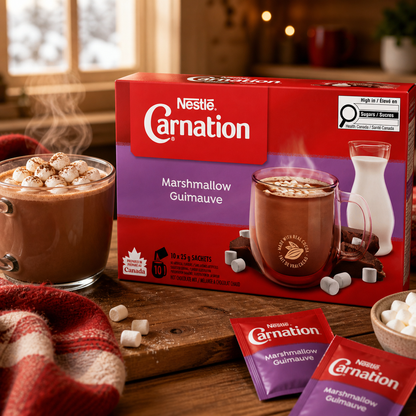 Nestle Carnation Marshmallow Hot Chocolate 250gm (10 Sachets)