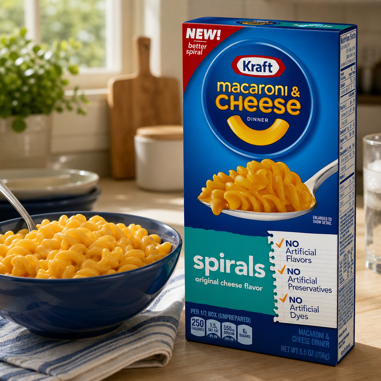 Kraft Macaroni And Cheese Spirals Dinner Box 156gm - Nosh Products