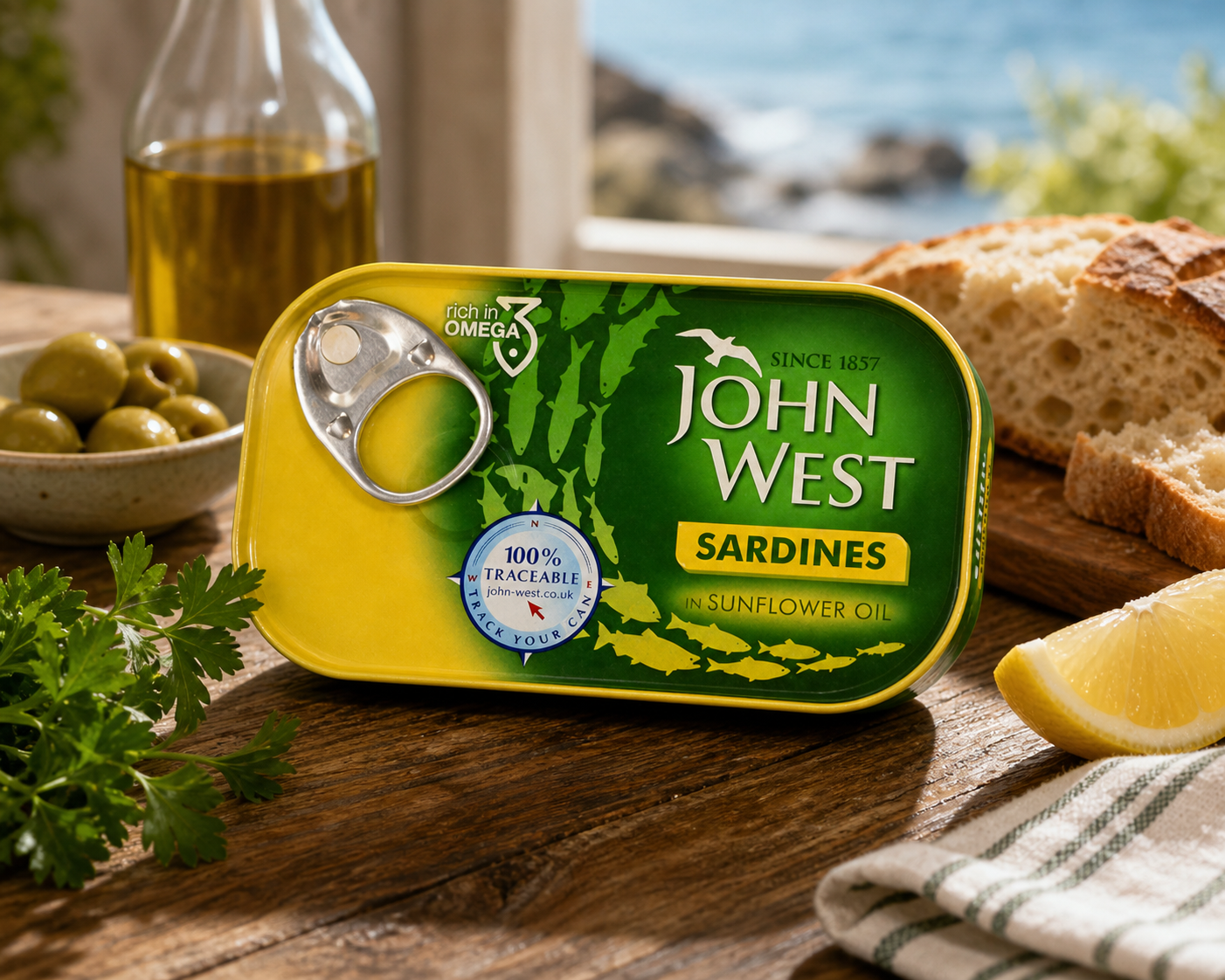 John West Sardine In Sunflower Oil 120gm - Nosh Products