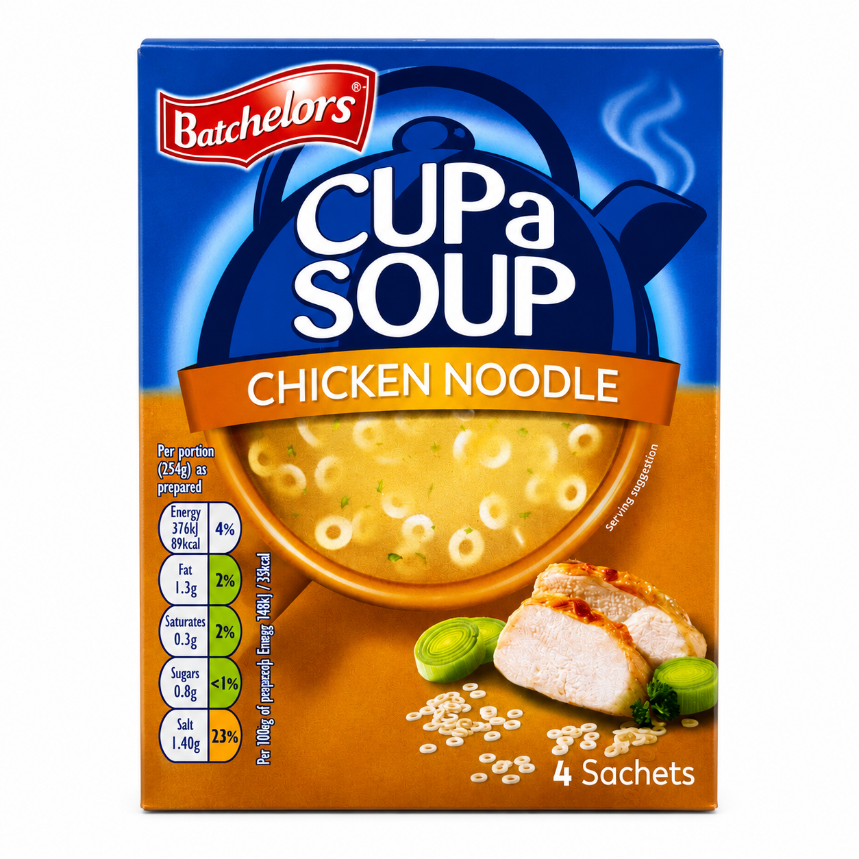 Batchelor's Cup-A-Soup Chicken And Leek (4 Cups) Imported From UK