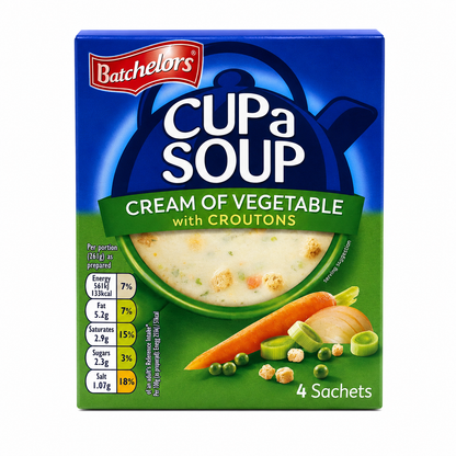 Batchelor's Cup-A-Soup Cream Of Vegetable (4 Cups) Imported From UK