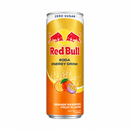 Red Bull Energy Drink Zero Sugar Orange Passionfruit 250ml