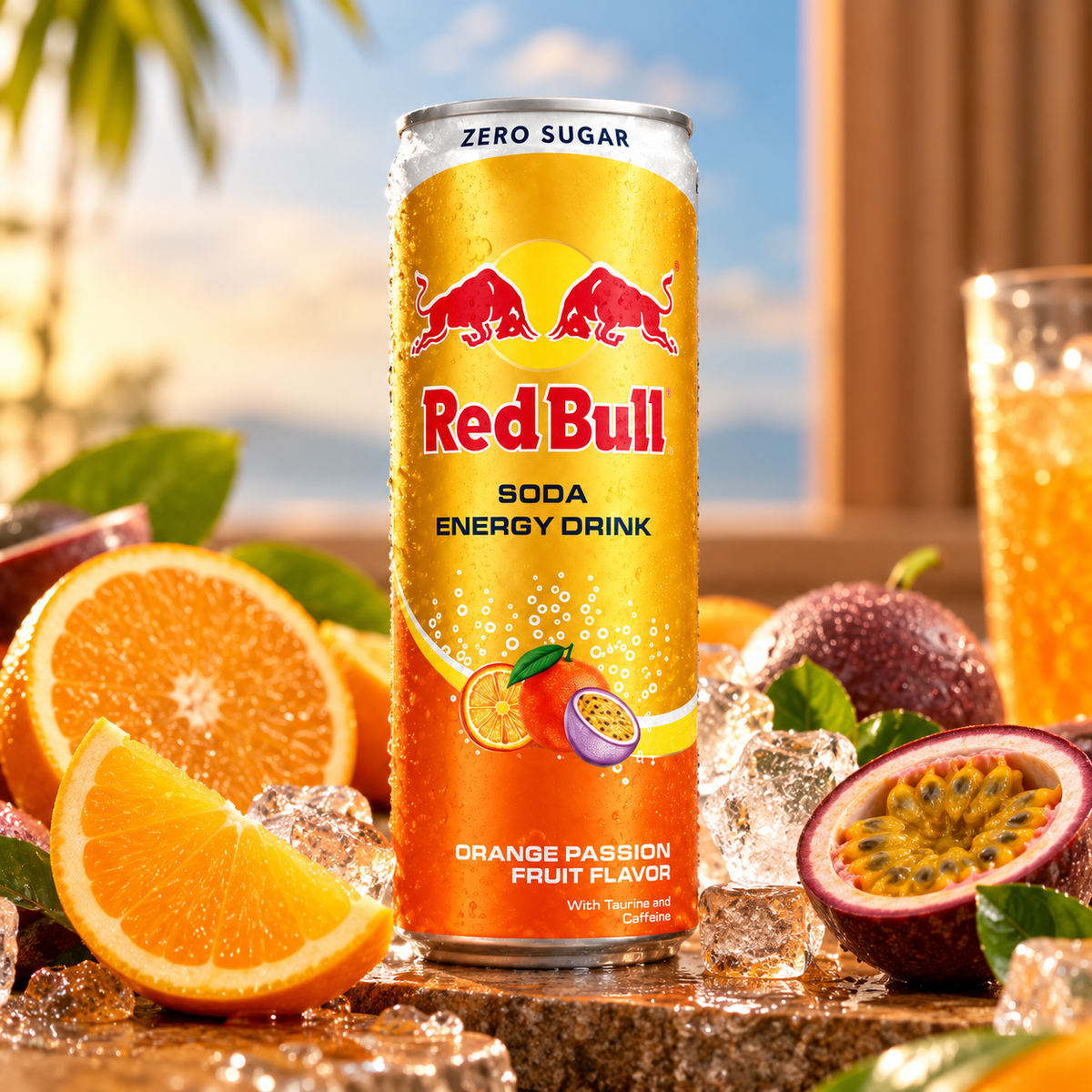 Red Bull Energy Drink Zero Sugar Orange Passionfruit 250ml