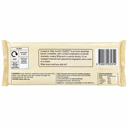 Tim Tam White Chocolate Cookies 200gm