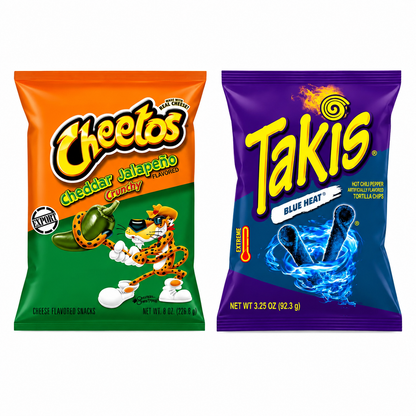 Cheetos Jalapeno And Takis Blue Heat Bundle Pack