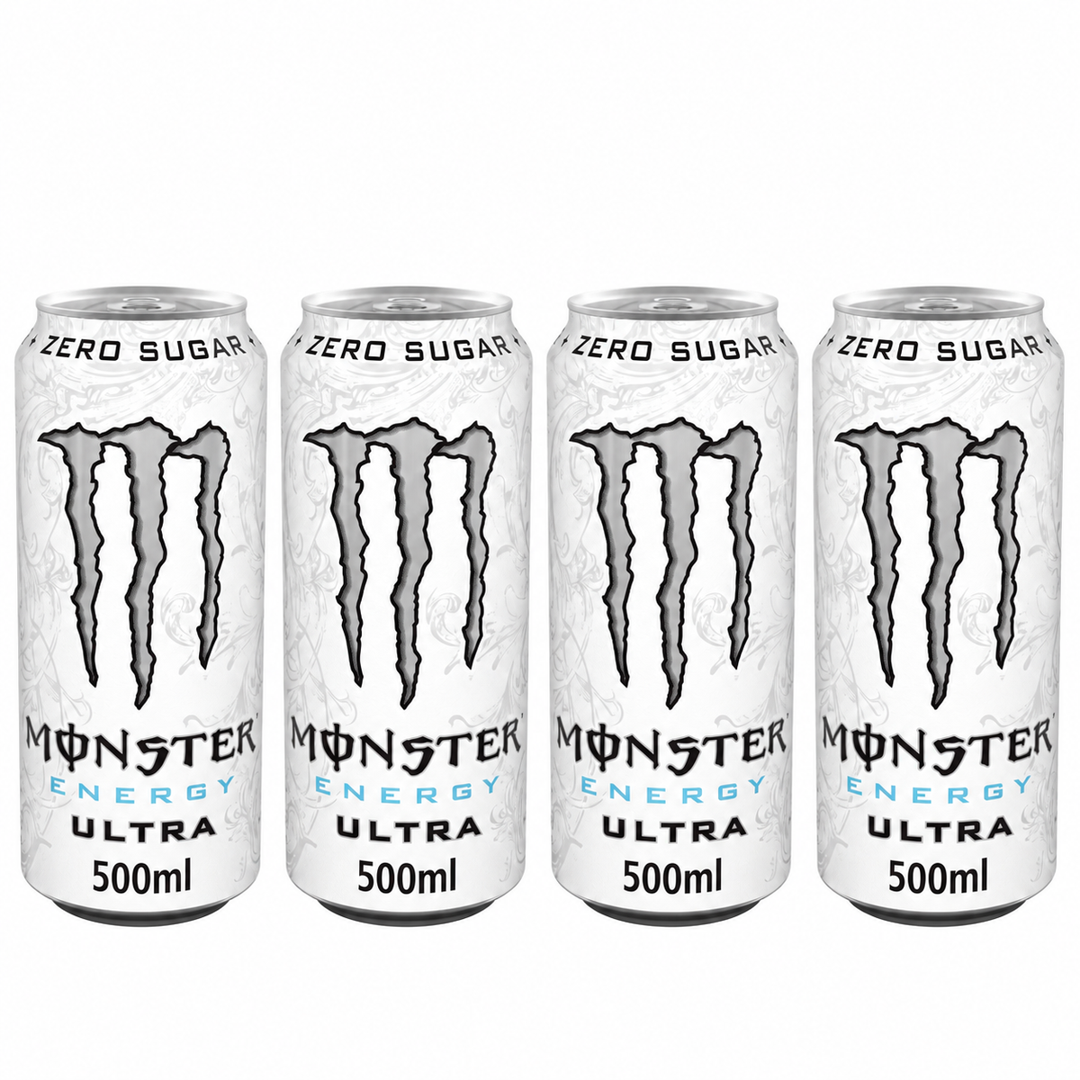 Monster White Energy Drink Zero Sugar 500ml (Pack of 4) Imported From UK