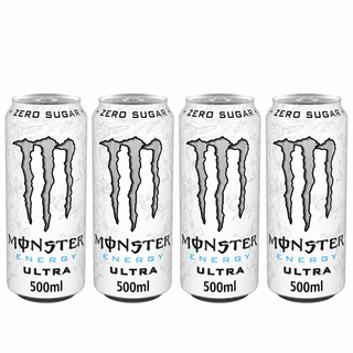 Monster White Energy Drink Zero Sugar 500ml (Pack of 4) Imported From UK