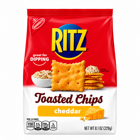 Ritz Toasted Chips Cheddar 229gm Imported From USA