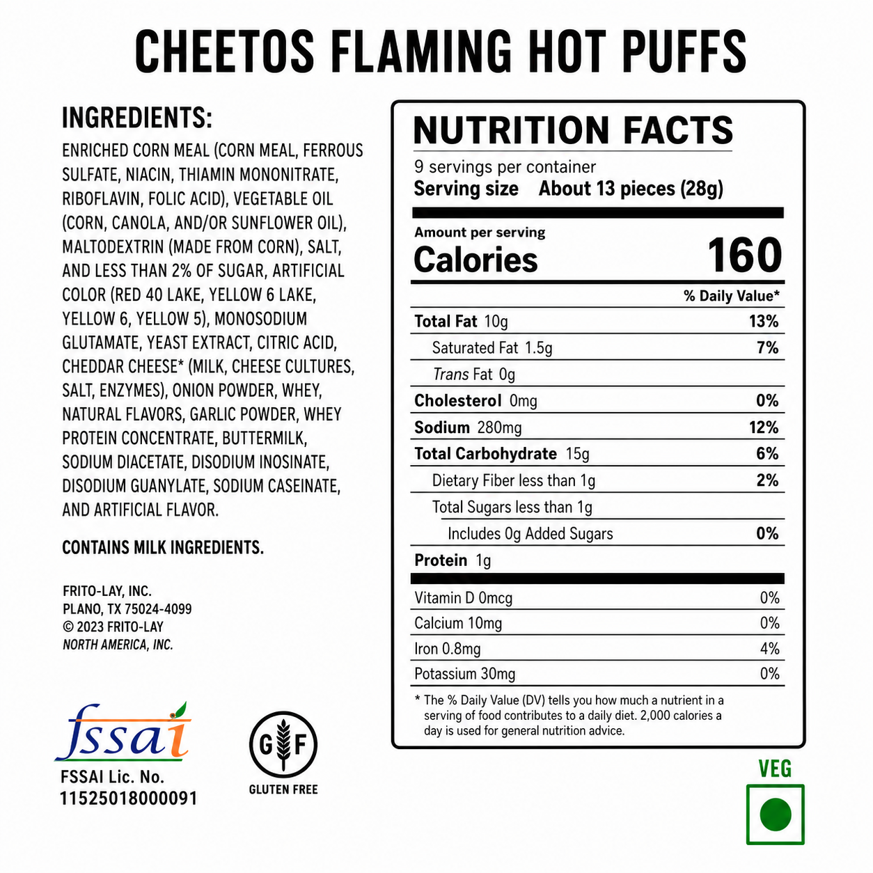 Cheetos Flaming Hot Puffs Imported From USA 255gm