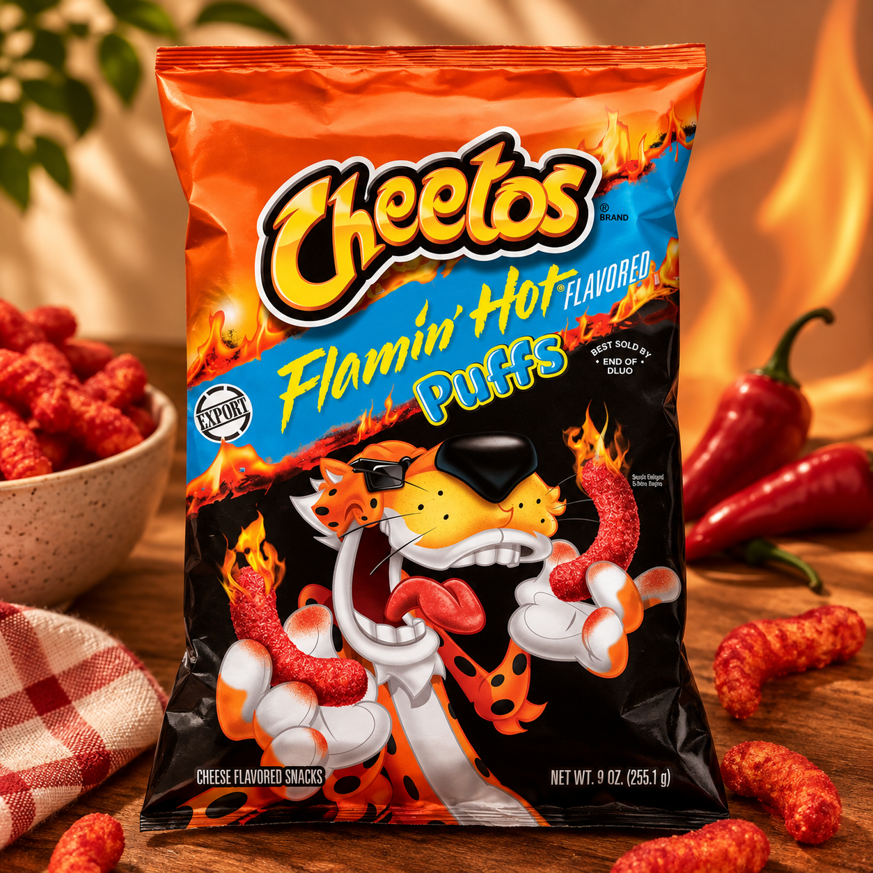 Cheetos Flaming Hot Puffs Imported From USA 255gm