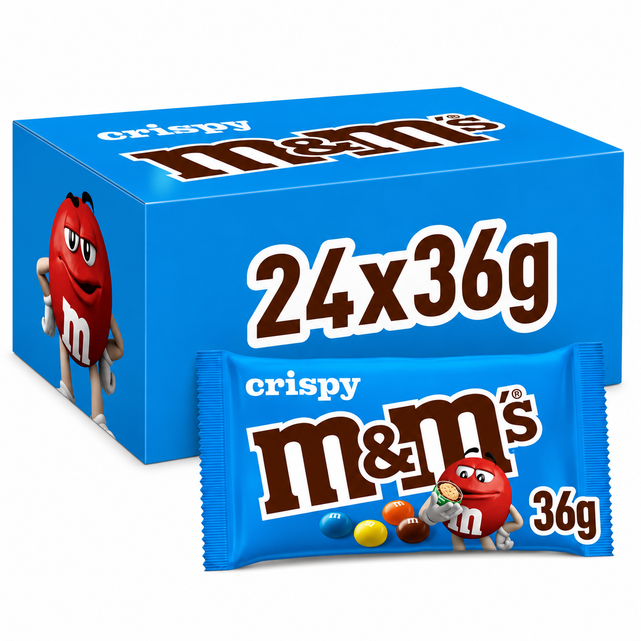 M&M Crispy 36gm (Pack of 24) Imported From USA