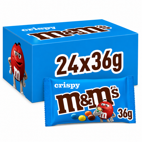 M&M Crispy 36gm (Pack of 24) Imported From USA - Nosh Products