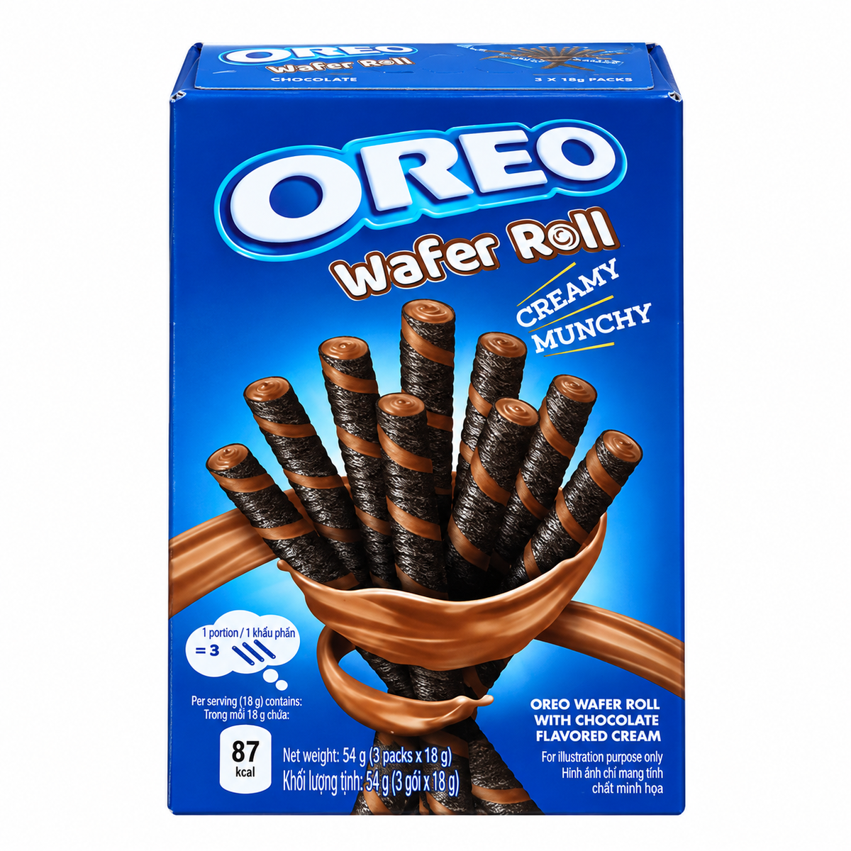 Oreo Dutch Wafer Roll Double Cocoa 50gm Imported From Asia