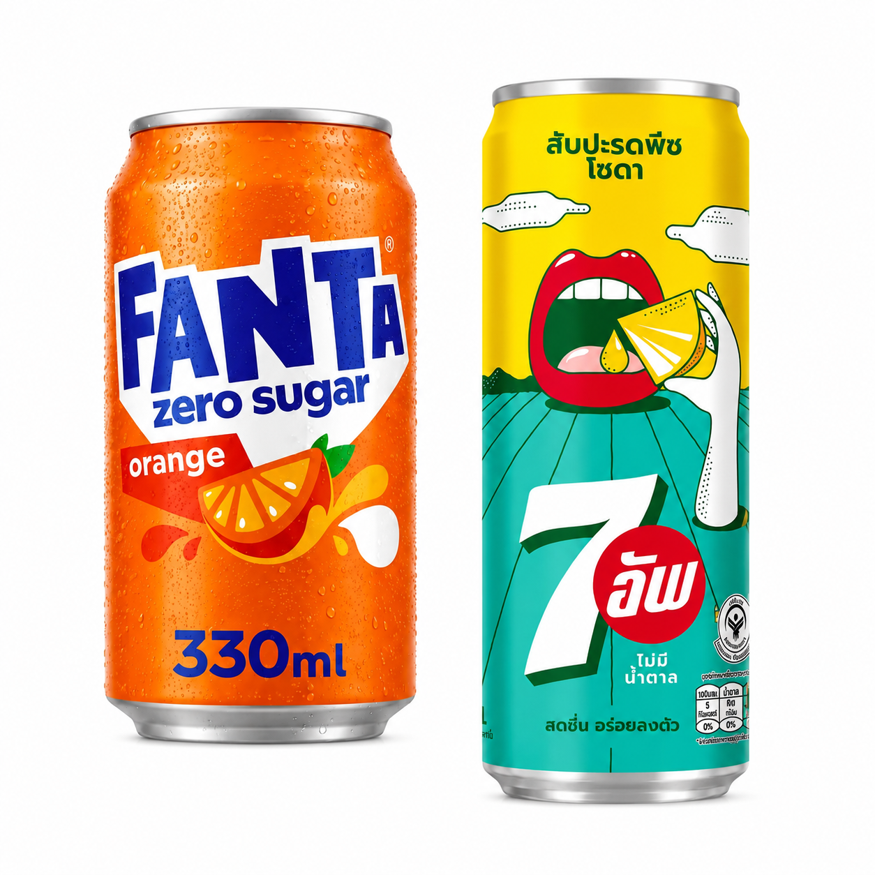 Fanta Orange Zero Sugar And 7up Peach And Pineapple Bundle Pack