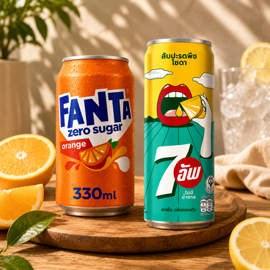 Fanta Orange Zero Sugar And 7up Peach And Pineapple Bundle Pack - Nosh Products