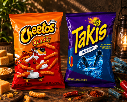 Cheetos Crunchy And Takis Blue Heat Bundle Pack