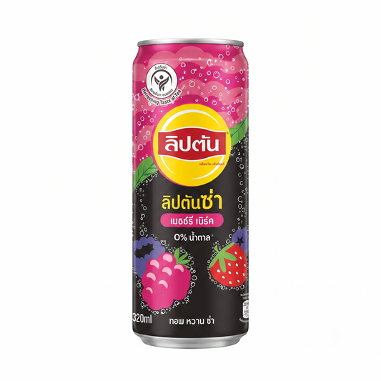 Lipton Zero Sugar Sparkling Berry Burst Iced Tea 325ml Imported From Thailand - Nosh Products