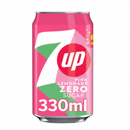 7 Up Pink Lemonade Zero Sugar 330ml Imported From UK - Nosh Products