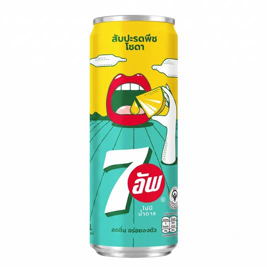 7 Up Peach And Pineapple Zero Sugar Soda 325ml Imported From Asia
