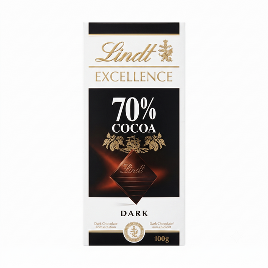 Lindt Excellence 70% Dark Chocolate 100gm Global Import