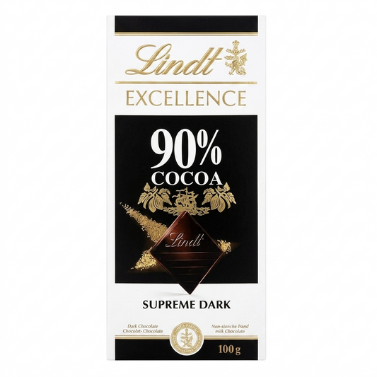 Lindt Excellence 90% Dark Chocolate 100gm Global Import - Nosh Products