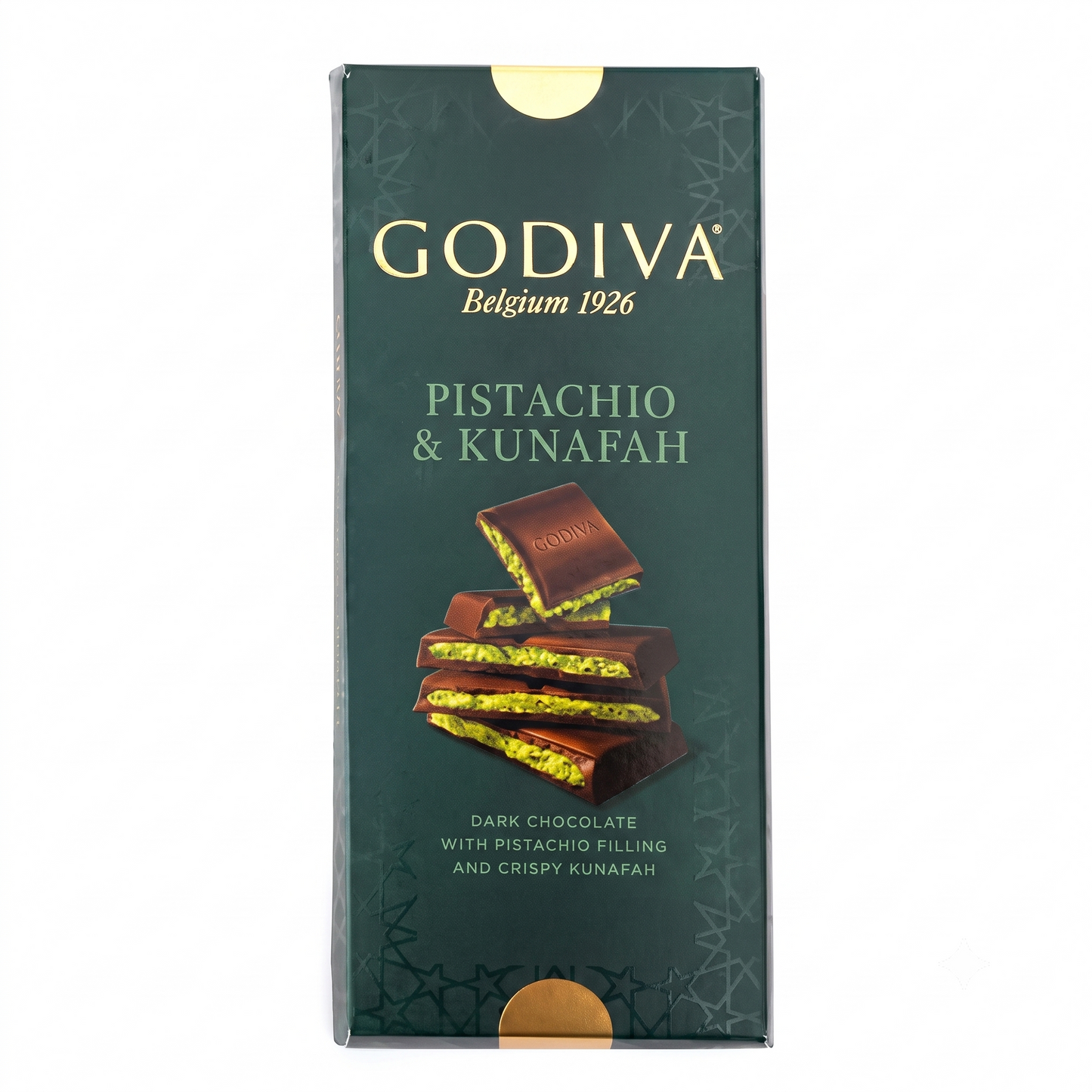 Godiva Pistachio Kunafa Dark Chocolate Bar 124gm Imported From UAE
