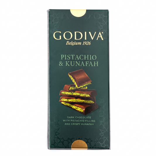 Godiva Pistachio Kunafa Dark Chocolate Bar 124gm Imported From UAE