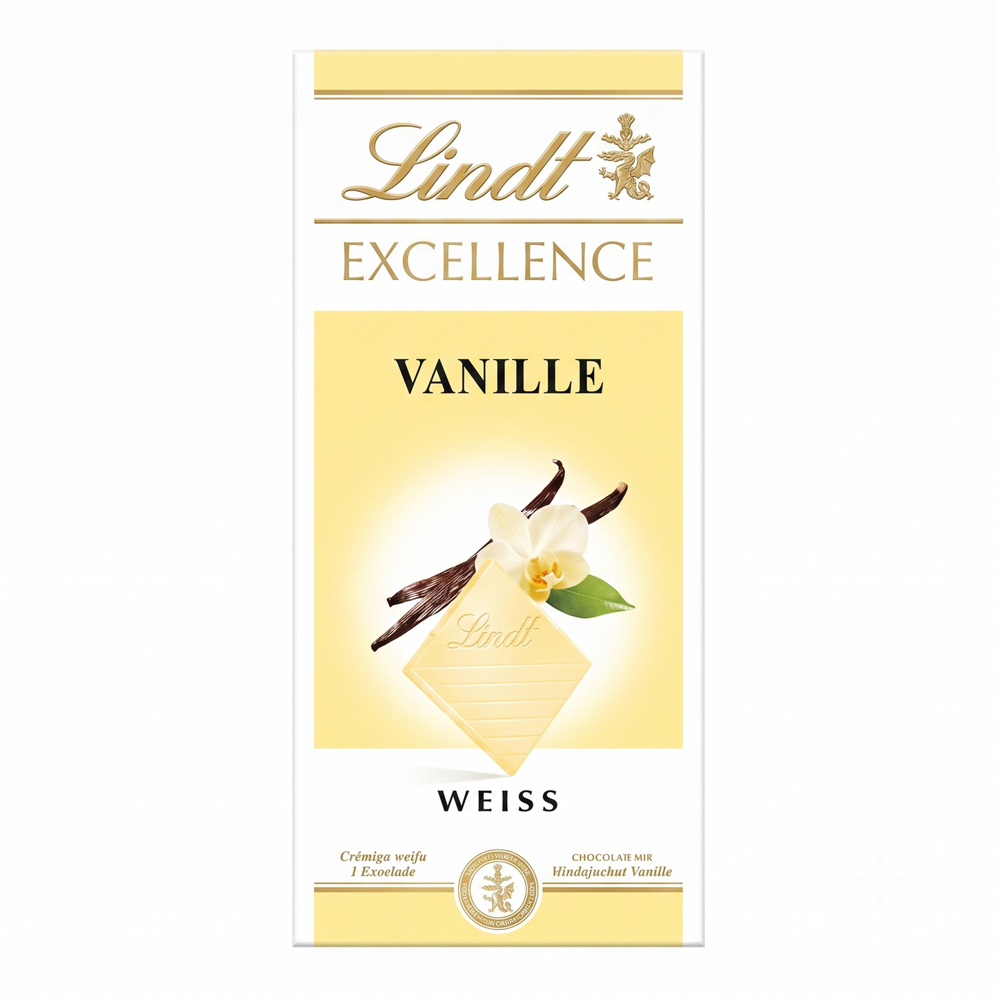Lindt Excellence Touch Of Vanilla Chocolate 100gm Global Import - Nosh Products