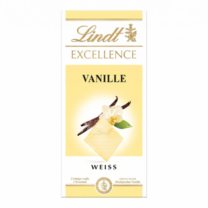 Lindt Excellence Touch Of Vanilla Chocolate 100gm Global Import - Nosh Products