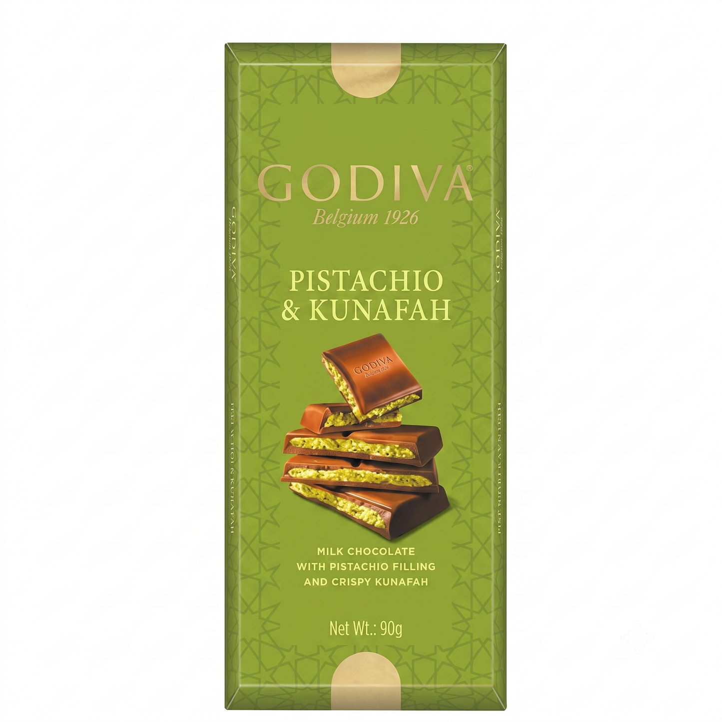 Godiva Pistachio Kunafa Milk Chocolate Bar 122gm Imported From Switzerland - Nosh Products