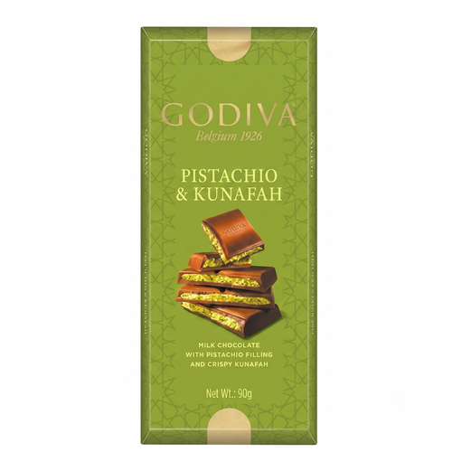 Godiva Pistachio Kunafa Milk Chocolate Bar 122gm Imported From Switzerland