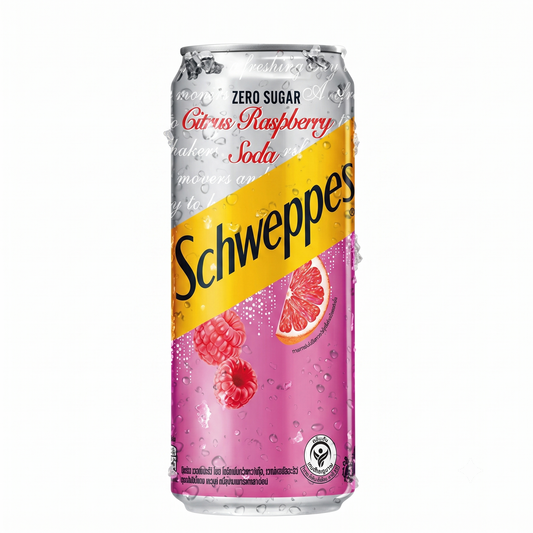 Schweppes Citrus Raspberry Soda Zero Sugar 320ml Imported From UK - Nosh Products