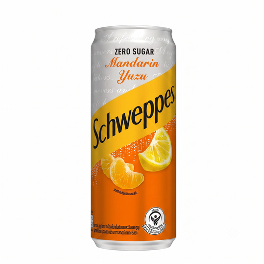 Schweppes Citrus Mandarin Yuzu Soda Zero Sugar 320ml Imported From UK - Nosh Products