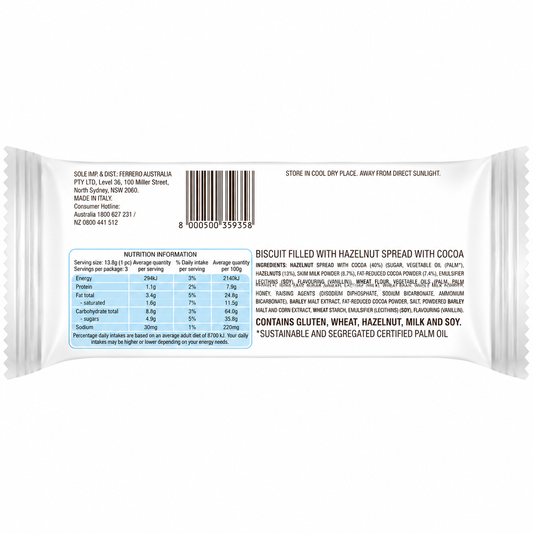 Nutella Biscuit Small 41gm Imported From Italy