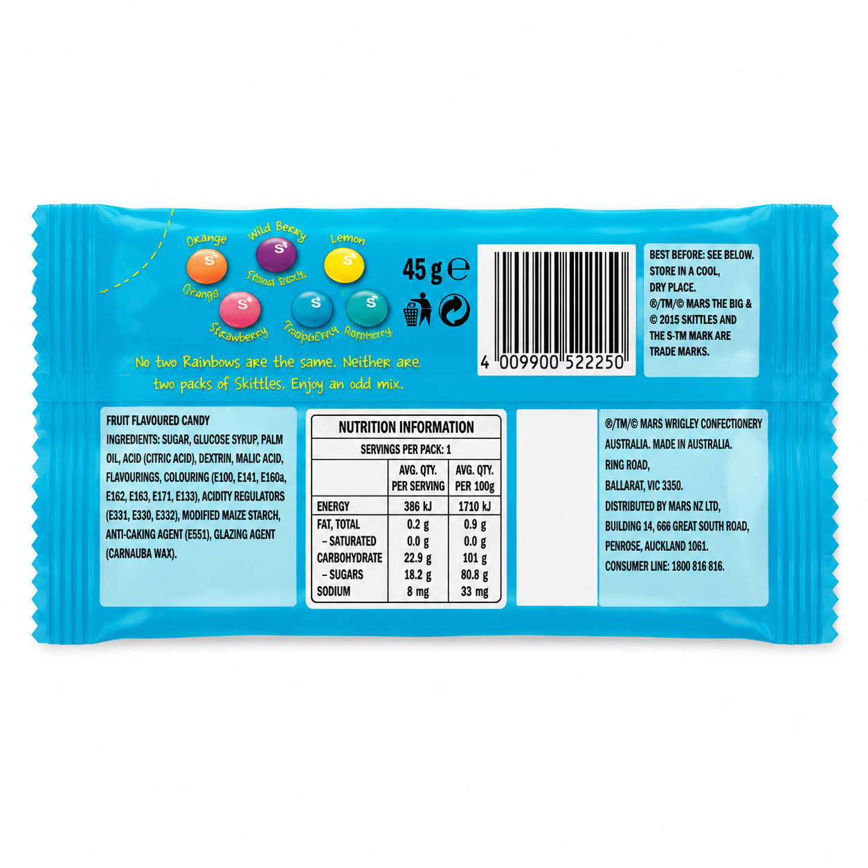 Skittles Tropical Candy 45gm Imported From UK